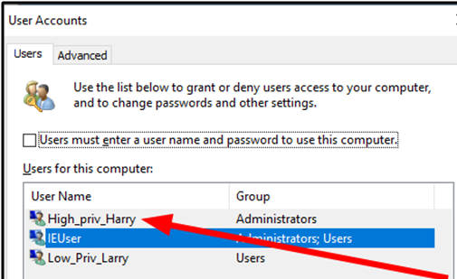 user accounts user accounts