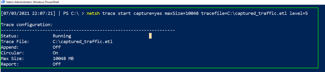 collecting network traffic packets